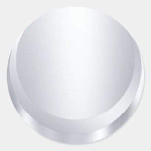 Silver Metallic look Blank Moderne Sjabloon Ronde Sticker