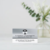 Silver Metallic-look Chiropractic Appointment Card Afsprakenkaartje (Staand voorkant)