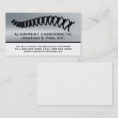 Silver Metallic-look Chiropractische Visitekaartje (Voorkant / Achterkant)