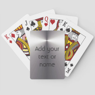 Silver Metallic look Custom Cards Voeg Jouw tekst Pokerkaarten