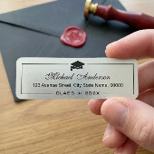 Silver Metallic look Gradup Afstudeerder Afstudere Etiket