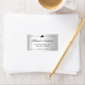 Silver Metallic look Gradup Afstudeerder Afstudere Etiket (Insitu)