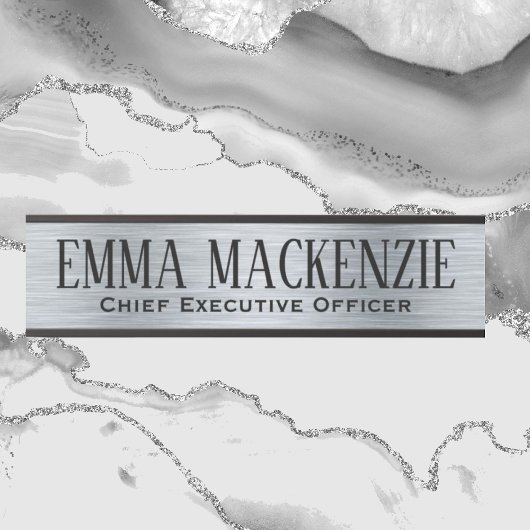 Silver Metallic look Hanging DeurSign Name Bord Deurbordje