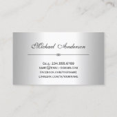 Silver Metallic look Law School Student Contactkaartje (Achterkant)