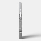 Silver Metallic look met diamanten patroon Case-Mate iPhone Case (Achterkant / Links)