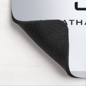 Silver Metallic look Monogram Initiaal op maat Muismat (Hoek)