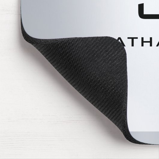 Silver Metallic look Monogram Initiaal op maat Muismat (Hoek)