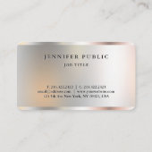 Silver Metallic Look Sjabloon Custom Text Luxury Visitekaartje (Achterkant)