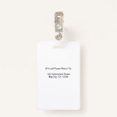 Silver Metallic Naam van de werknemer Logo Photo C Badge (Achterkant met clip)