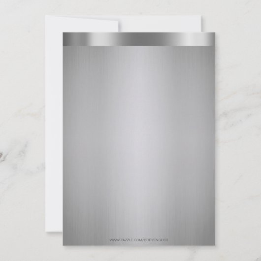 Silver Metallic Online Virtual 50th Birthday Kaart (Achterkant)