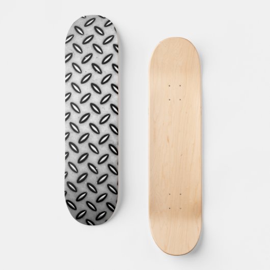 Silver Metallic Patterned Skateboard (Voorkant)