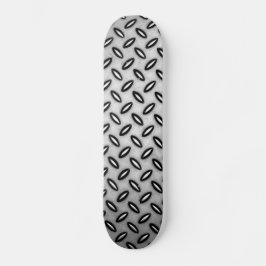 Silver Metallic Patterned Skateboard