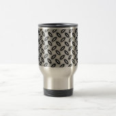 Silver Metallic Patterned Travel Mug Reisbeker (Center)