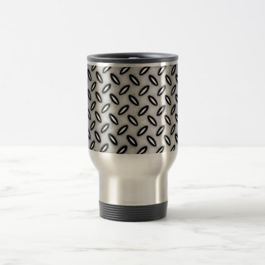 Silver Metallic Patterned Travel Mug Reisbeker (Center)