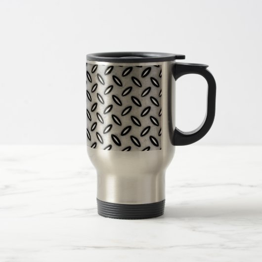 Silver Metallic Patterned Travel Mug Reisbeker (Rechts)