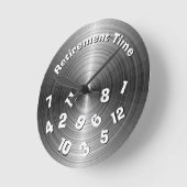 Silver Metallic pensioentijd Ronde Klok (Hoek)