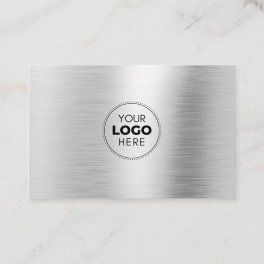 Silver Metallic QR Code Logo Verbind met ons Visitekaartje (Achterkant)