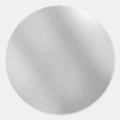 Silver-Metallic Ronde Sticker (Voorkant)