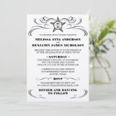 Silver Metallic Southern Style Weddenschap Kaart (Staand voorkant)