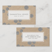 Silver Metallic Stippen Klassiek Modern maken arti Visitekaartje (Voorkant / Achterkant)