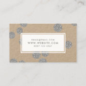 Silver Metallic Stippen Klassiek Modern maken arti Visitekaartje (Achterkant)