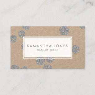 Silver Metallic Stippen Klassiek Modern maken arti Visitekaartje