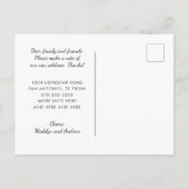 Silver Metallic Texas Map Periwinkle Nieuw Adres Aankondigingskaart (Achterkant)