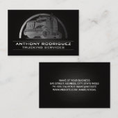 Silver Metallic Truck Logo | Vervoer Visitekaartje (Voorkant / Achterkant)
