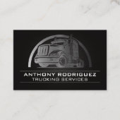Silver Metallic Truck Logo | Vervoer Visitekaartje (Voorkant)