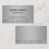 Silver Metallic Visitekaartje (Voorkant / Achterkant)