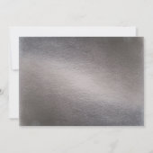 Silver metallic wereldkaart bruiloft aankondiging (Achterkant)