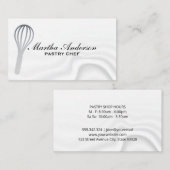 Silver Metallic Whisk | Silky Background Visitekaartje (Voorkant / Achterkant)