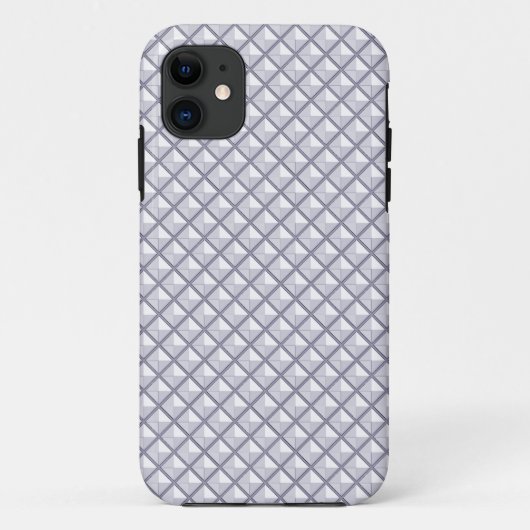 Silver, metallisch uiterlijk, bestudeerd raster Case-Mate iPhone case (Achterkant)