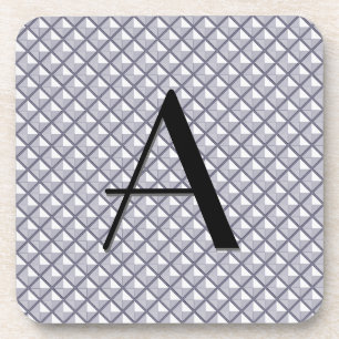 Silver, metallisch uiterlijk, bestudeerd raster onderzetter