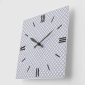 Silver, metallisch uiterlijk, bestudeerd raster vierkante klok (Hoek)