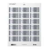 Silver metalname bookplate etiket (Full Sheet)