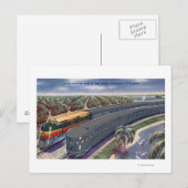 Silver Meteors "Seaboard" in Florida Highlands Briefkaart (Voorkant / Achterkant)