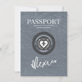 Silver Mexico Passport Bewaar de datum Save The Date (Voorkant)