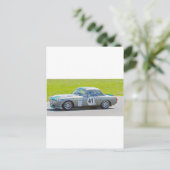 Silver MG racewagen Briefkaart (Staand voorkant)