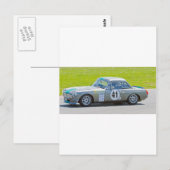 Silver MG racewagen Briefkaart (Voorkant / Achterkant)