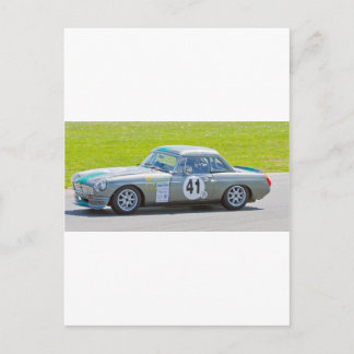 Silver MG racewagen Briefkaart