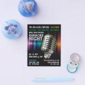 Silver Microphone, Karaoke Event Adverteren Flyer (Enkel)