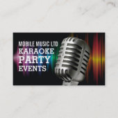 Silver Microphone, Karaoke Event Organizer Visitekaartje (Voorkant)