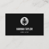 Silver Microphone Voice Actor Visitekaartje (Voorkant)