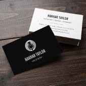 Silver Microphone Voice Actor Visitekaartje