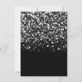 Silver Midnight Glam Sweet 16 Birthday Party Save The Date (Achterkant)
