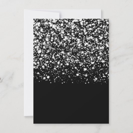 Silver Midnight Glam Sweet 16 Birthday Party Save The Date (Achterkant)