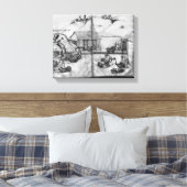 Silver-mijn van La Croix-aux-Mines Canvas Afdruk (Insitu (Slaapkamer))