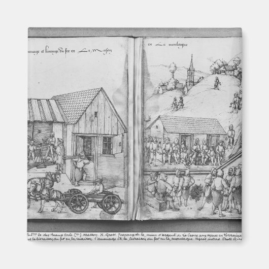Silver-mijn van La Croix-aux-Mines, Lorraine 2 Magneet (Voorkant)