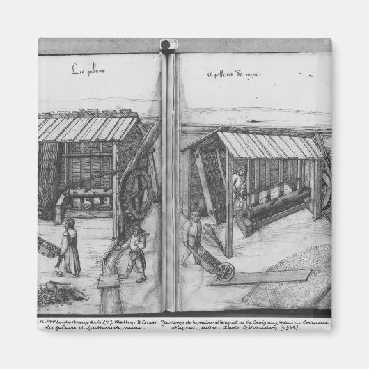 Silver-mijn van La Croix-aux-Mines, Lorraine Magneet (Voorkant)